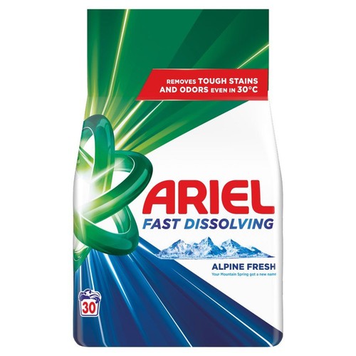 Proszek do prania Fast Dissolving Alpine Fresh 30 prań Ariel 1,65 kg