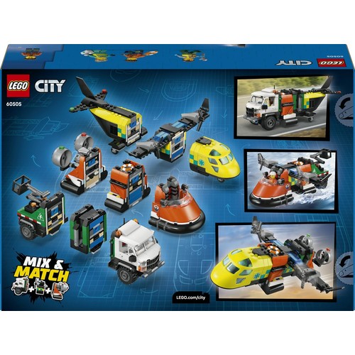 City Zestaw z samolotem, ciężarówką serwisową i poduszkowcem 60505 LEGO 1 sztuka