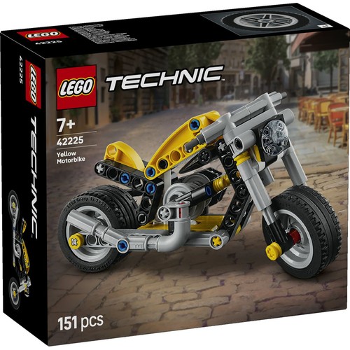 Technic Żółty motocykl 42225, zestaw konstrukcyjny LEGO 1 sztuka