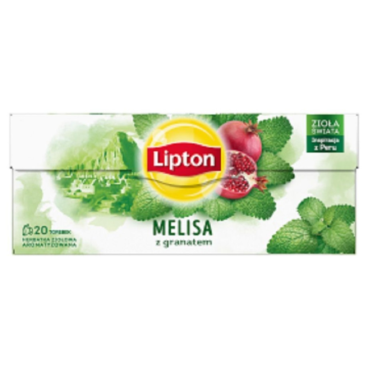 Melisa z granatem  herbata ziołowa Lipton 20 torebek