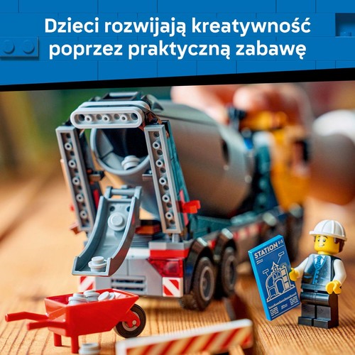 City Betoniarka 60478, zabawka konstrukcyjna dla dzieci LEGO 1 sztuka