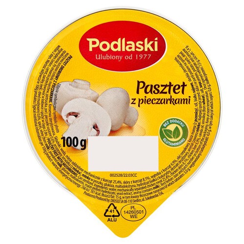 Podlaski pasztet drobiowy z pieczarkami Drosed 100 g