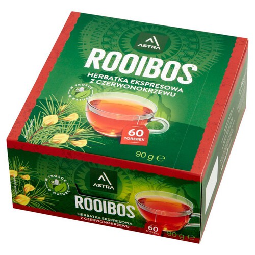 Rooibos Herbata ekspresowa z czerwonokrzewu   Astra 60 torebek