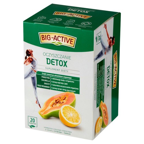 Herbata ziołowo-owocowa oczyszczanie Detox 20 x 2 g Big Active 20 torebek