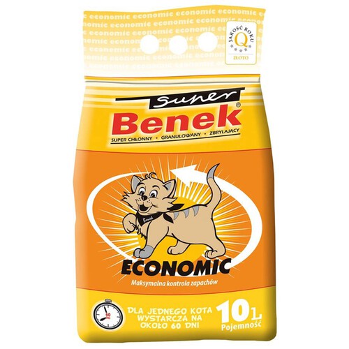 Żwirek bentonitowy ekonomiczny Super Benek 10 l