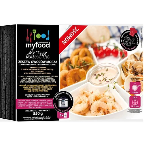 Zestaw owoców morza do frytkownicy beztłuszczowej  My Food 550 g