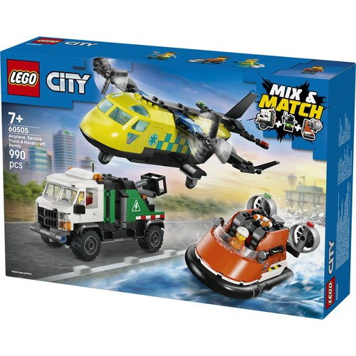 City Zestaw z samolotem, ciężarówką serwisową i poduszkowcem 60505 LEGO 1 sztuka