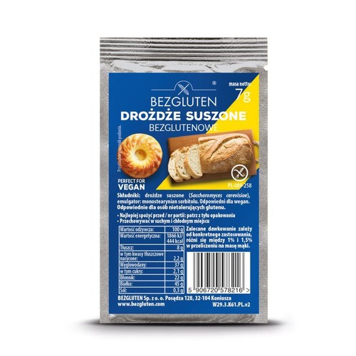 Drożdże suszone bezglutenowe Bezgluten 7 g