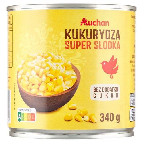 Kukurydza super słodka   Auchan 340 /285 g