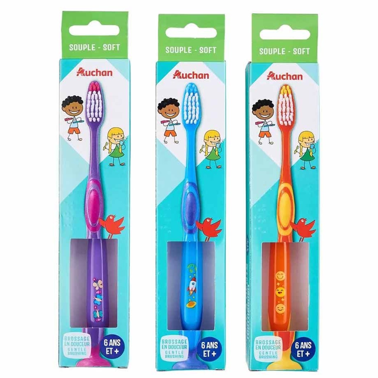 Szczoteczka do zębów Kids miękka Auchan sztuka