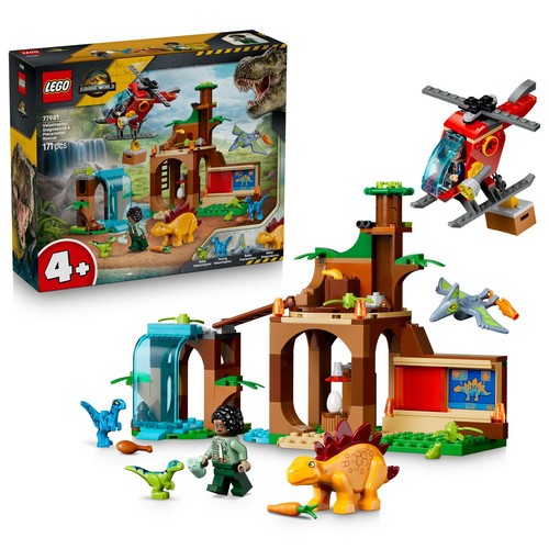Jurassic World Welociraptor, stegozaur i pteranodon – Centrum ratunkowe 77981 LEGO 1 sztuka