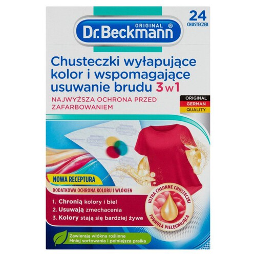 Chusteczki wyłapujące kolor z mikrofibrą Dr. Beckmann 20 sztuk