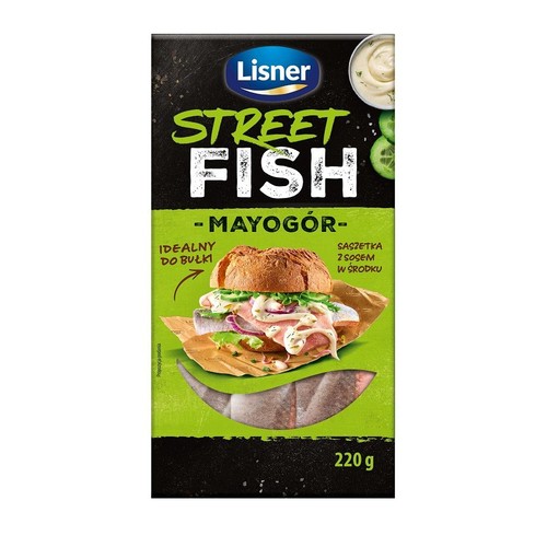 Street Fish Mayogór filety śledziowe z sosem moajonezowym Lisner 220 g