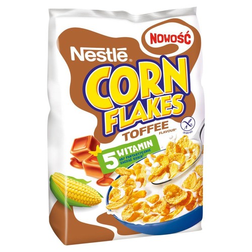 Płatki Corn Flakes kukurydziane o smaku toffi  Nestle 450 g