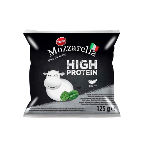 Mozzarella wysokoproteinowa   Buona 125 g