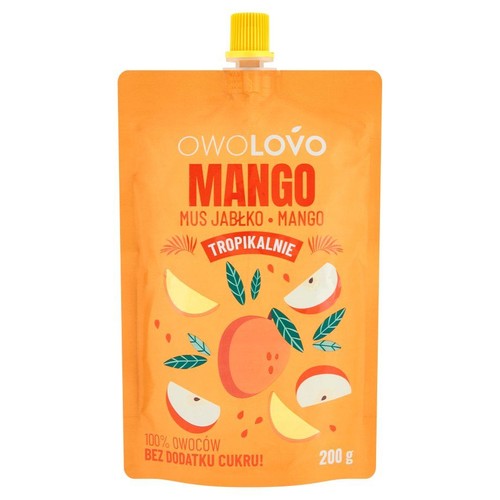 Mus owocowy o smaku jabłko i mango Owolovo 200 g