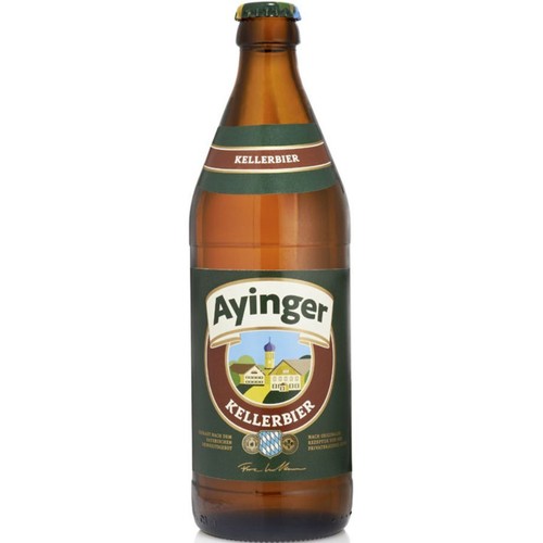 Piwo niemieckie dark lager Kellerbier alk. 4,9% obj. Ayinger 500 ml