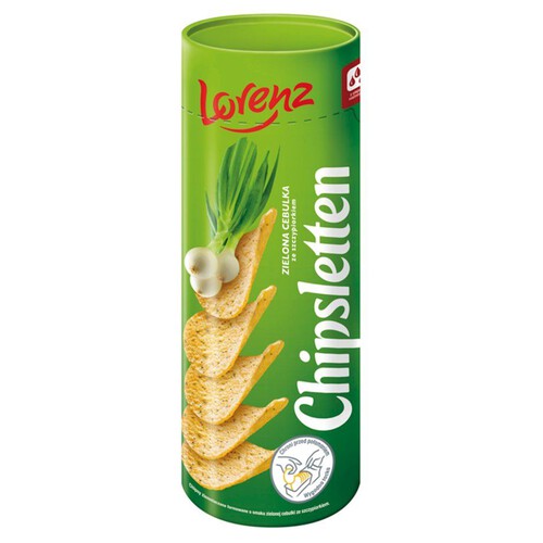 Chipsy o smaku zielonej cebulki ze szczypiorkiem Chipsletten 100 g