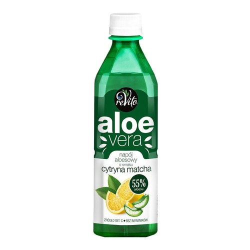 Napój aloesowy Aloe Vera z matchą i sokiem z cytryny  ReVito 500 ml