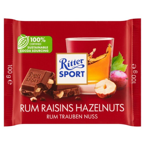 Czekolada mleczna z rumem i bakaliami Ritter Sport 100 g