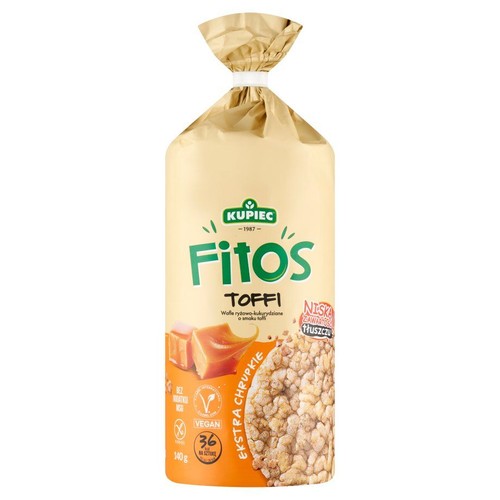 Wafle ryżowo kukurydziane o smaku toffi  Kupiec 140 g
