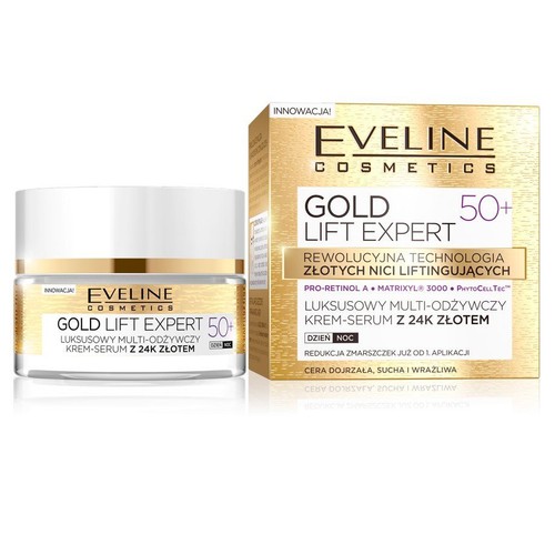 Gold Lift Expert multi-odżywczy krem-serum 50+ EVELINE COSMETICS 50 ml