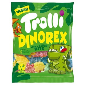 Vegan Dinorex Żelki owocowe Trolli 100 g