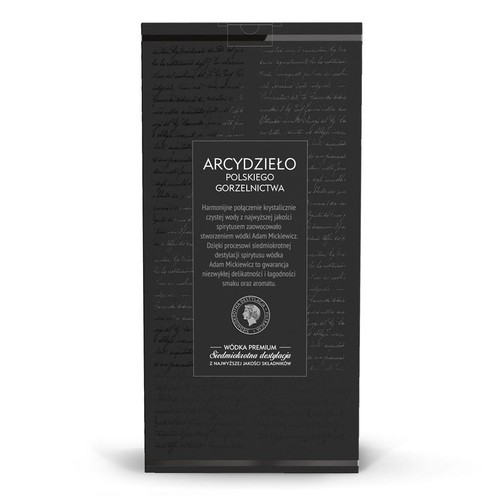 Wódka czysta Premium alk. 40,0% obj. + 2 kieliszki   Adam Mickiewicz 700 ml
