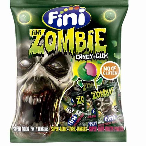 Cukierki kwaśne z gumą Zombie   Fini 75 g