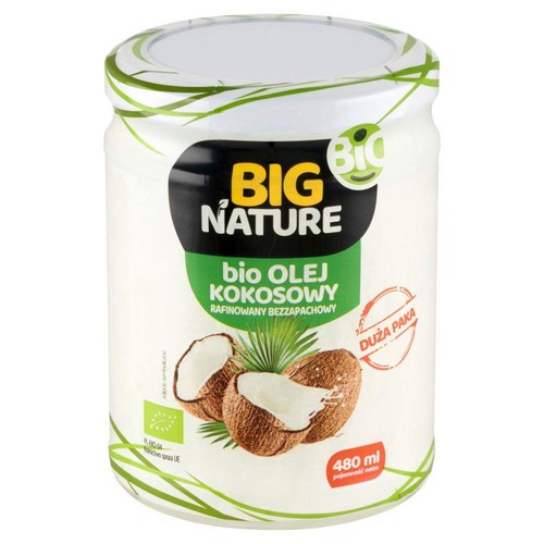 BIO Olej kokosowy rafinowany, bezzapachowy Big Nature 480 g