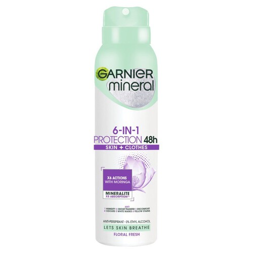 Antyperspirant 6 in 1 Protection 48h Floral Fresh Garnier 150 ml