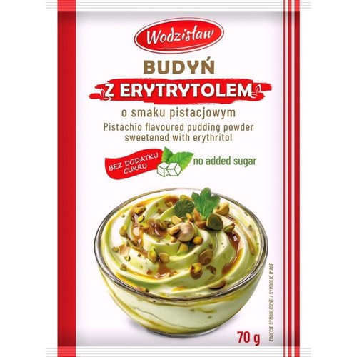 Budyń o smaku pistacjowym słodzony erytrytolem Wodzisław 70 g