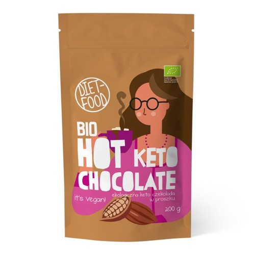 BIO Ekologiczna keto czekolada w proszku Diet-Food 200 g