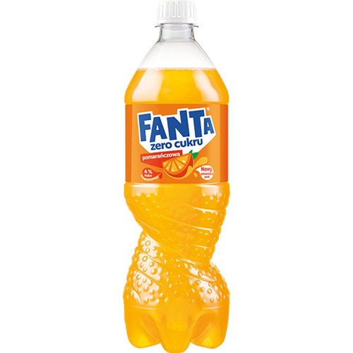 Napój gazowany Zero Cukru o smaku pomarańczowym  Fanta 850 ml