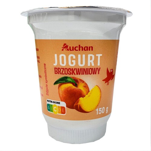 Jogurt o smaku brzoskwiniowym Auchan 150 g