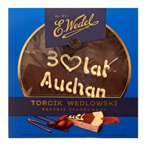 Torcik waflowy orzechowy w czekoladzie deserowej E.Wedel 250 g