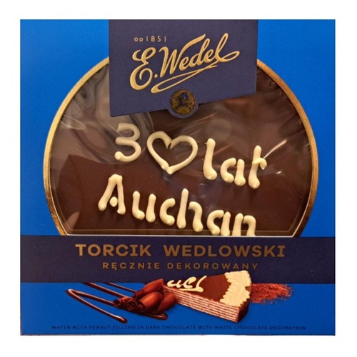 Torcik waflowy orzechowy w czekoladzie deserowej E.Wedel 250 g