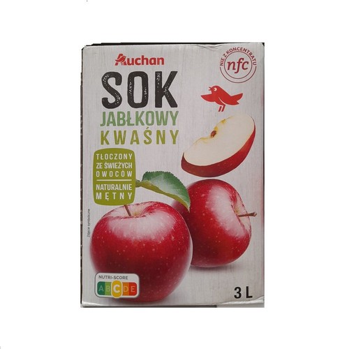Sok jabłkowy kwaśny NFC Auchan 3 l