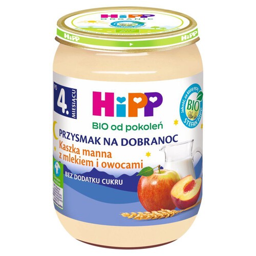 Kaszka manna z mlekiem i owocami HIPP 190 g