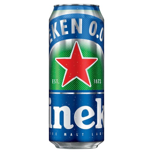 Piwo jasne pasteryzowane bezalkoholowe alk.0.0% obj. Heineken 500 ml