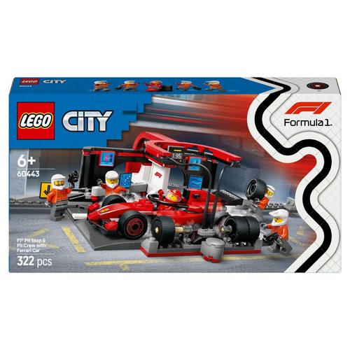 City F1® Pit stop i mechanicy z bolidem Ferrari 60443 LEGO 1 sztuka