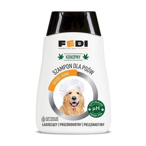 Szampon konopny dla psów sierść jasna Fedi 300 ml