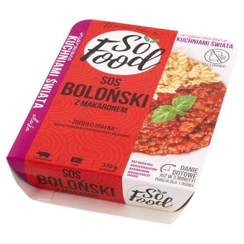 Sos boloński z makaronem So Food 330 g