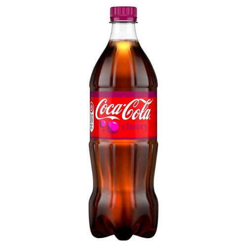 Napój gazowany o smaku cola i wiśniowym.  Coca-Cola 850 ml
