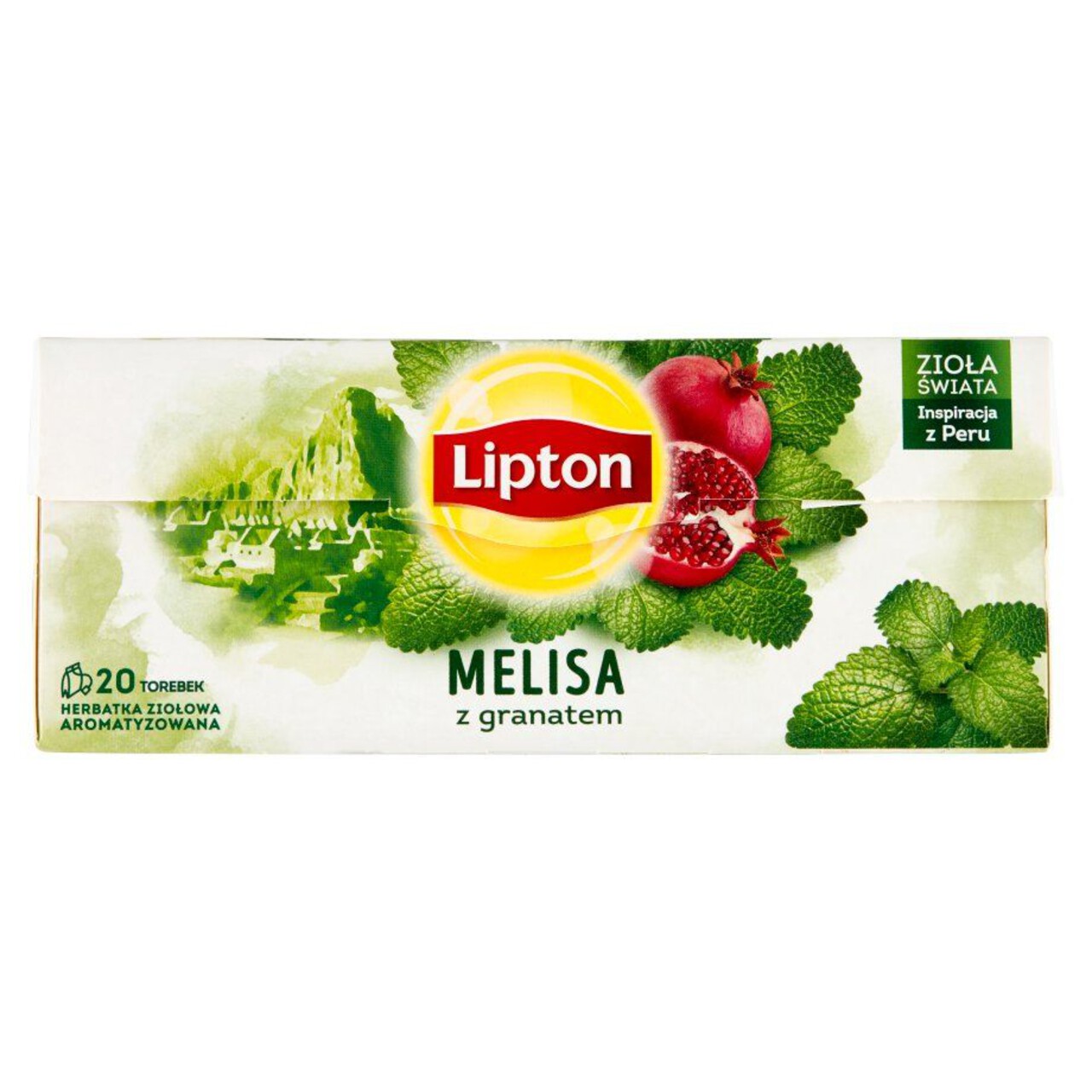 Melisa z granatem  herbata ziołowa Lipton 20 torebek