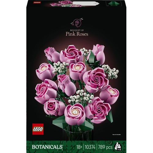 Dekoracyjny bukiet Botanicals Bukiet różowych róż 10374 LEGO 1 sztuka