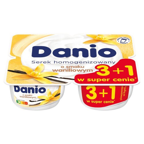 Danio Serek multipack waniliowy Danone 4 x 130 g