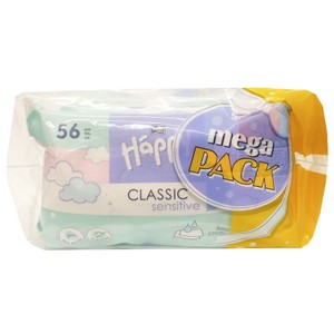 Chusteczki nawilżane dla dzieci classic sensitive Bella Baby Happy 4 x 56 sztuk