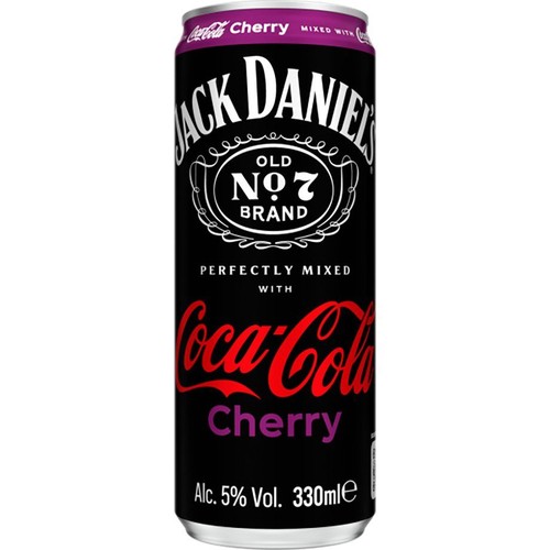 Drink Tennessee Whiskey i Coca-Cola Cherry alk. 5,0% obj. Jack Daniels 330 ml