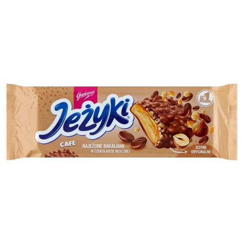 Ciasteczka z karmelem w czekoladzie mlecznej  Jeżyki 140 g